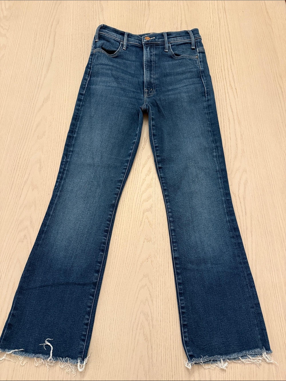MOTHER Dark Blue Ankle Flare Jeans